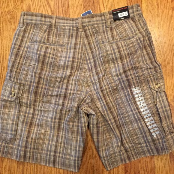 MENS Cargo Shorts 38 Plaid George & Martha NWT - Picture 4 of 5